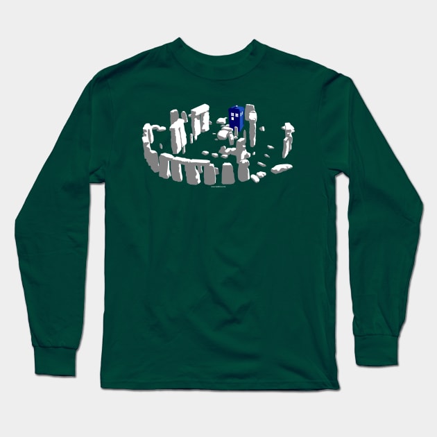 Stonehenge Tardis Long Sleeve T-Shirt by tuditees